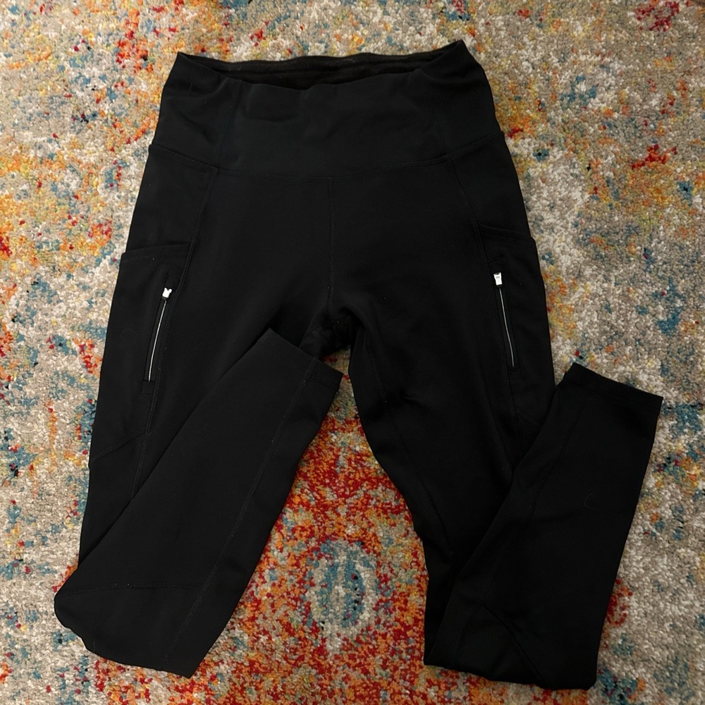 Black Athleta Leggings with Zipper Pockets - Picture 5 of 8